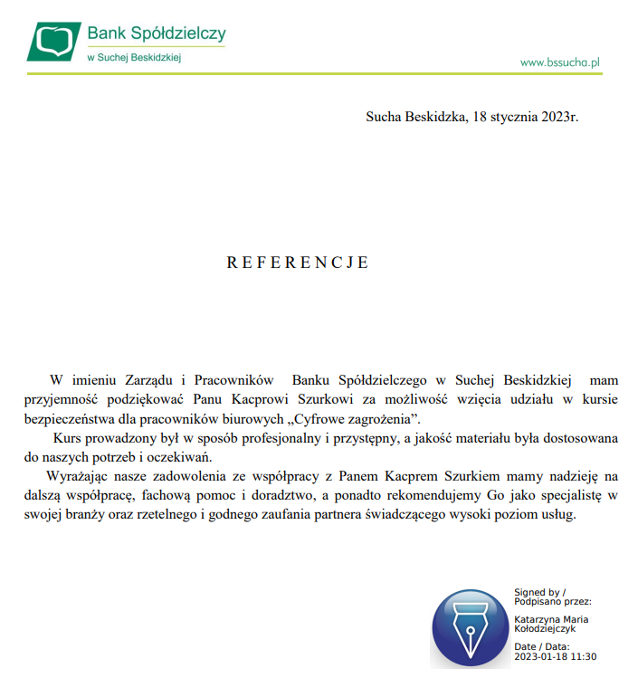 Bank Spółdzielczy w Suchej Beskidzkiej